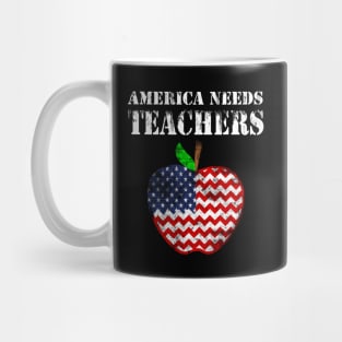 America Needs Teachers American Flag Back To School Gift Mug